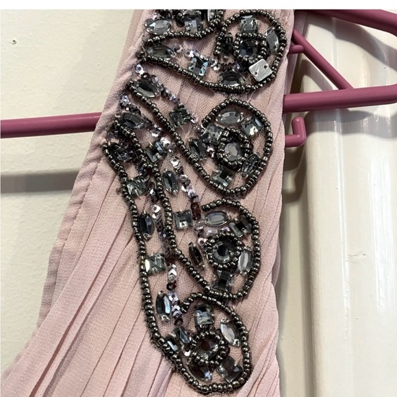 Little Mistress Tall Embellished Plunge Front Peplum Waist Maxi Dress - Picture 7 of 7